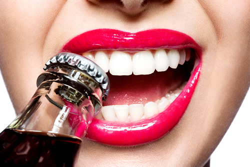 Tearing open packages, holding pins between your teeth, or opening bottles may save a few seconds — but those seconds can cost you a crown later.