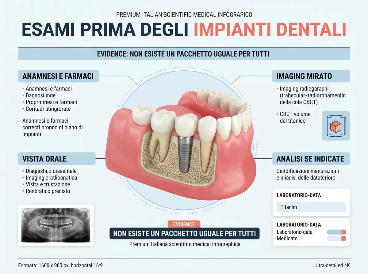 Esami prima degli impianti dentali e percorso di valutazione clinica