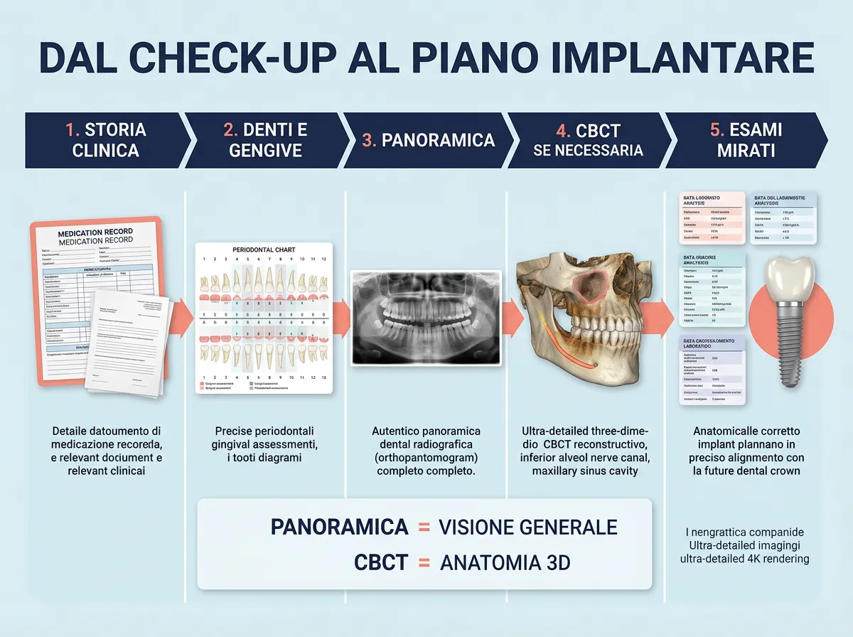 Controlli medici e radiologici prima di un impianto dentale