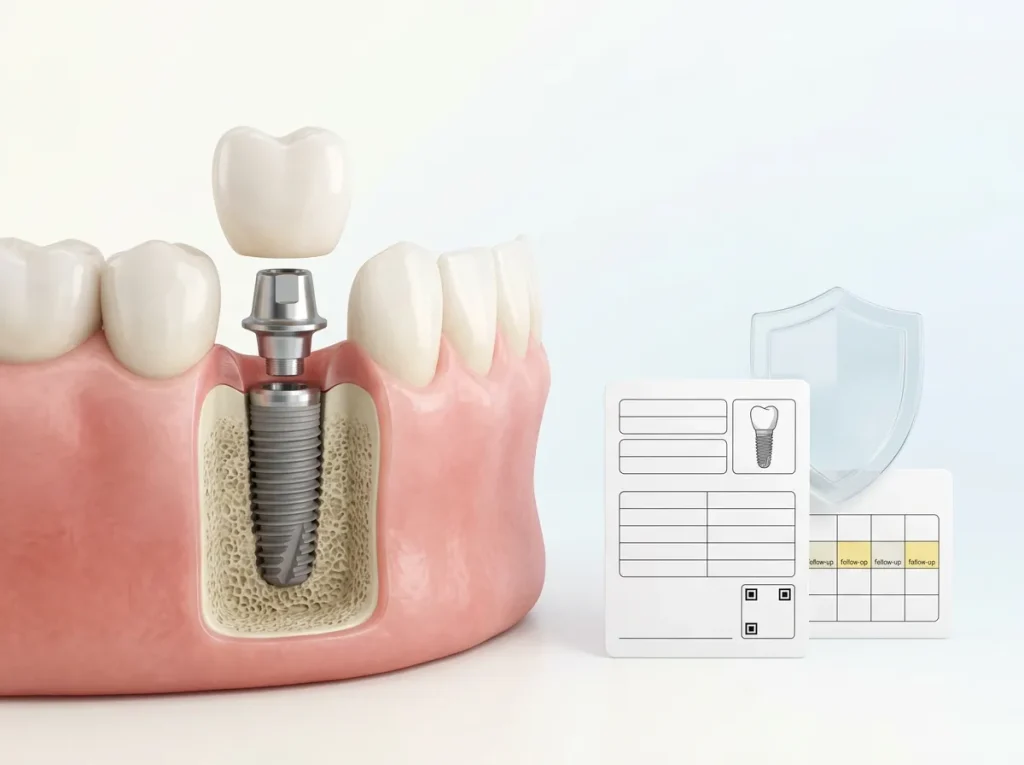 Zahnimplantate Ausland Nachsorge mit Implantatpass, Garantie und Kontrollplan Platzierung: Direkt nach der Einleitung